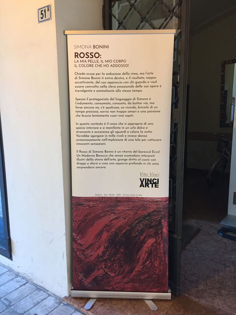 Immagine fotografica del manifesto evento "Rosso"